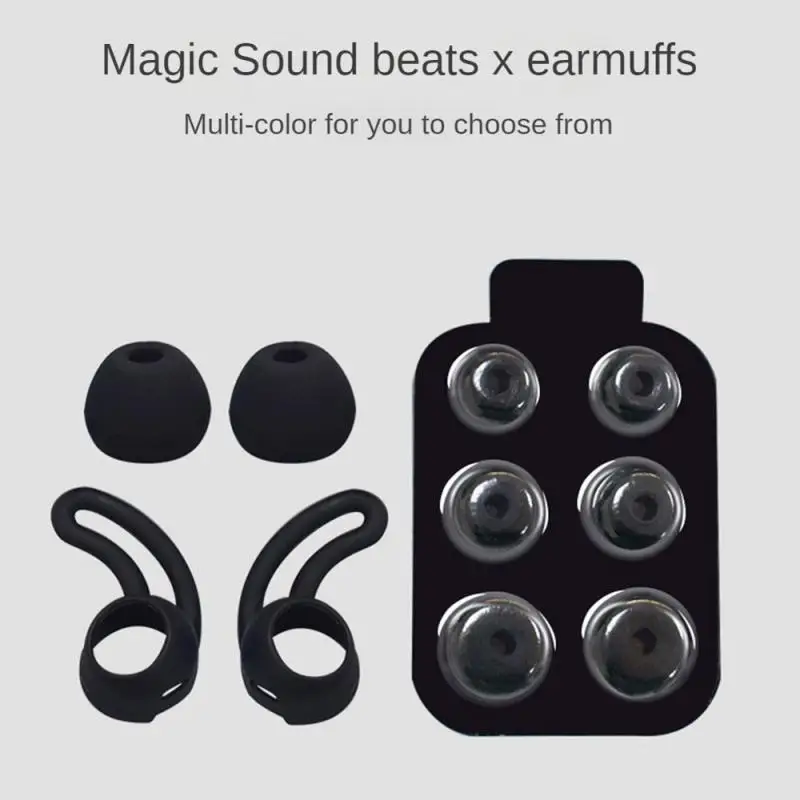 Beatsx Ear Wing Tips White Fixed Earphones Easy To Clean Compatible With Most Headphones Soft And Skin-friendly Gold Large Black