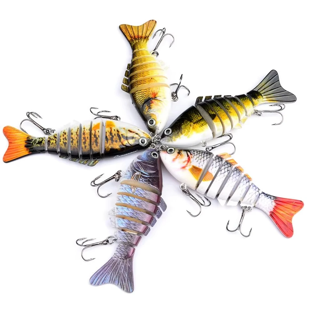Goture 1pc Multi-segment Hard Lure 10cm 15g Hook Realistic Hard Plastic Lure Wobbler Bait Freshwater Lures Fishing Accessories