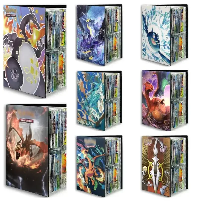 HOT30 pieces of 120pcs cartoon Charizard Squirtle game cards VMAX GX EX series display card booklet for children's birthday gift