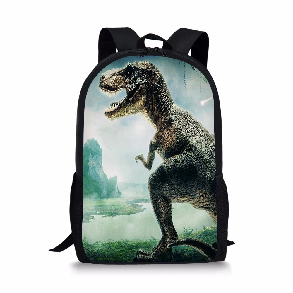 2023Children Kids Boys Fashion 3D Cool Dinosaurs Print Men Shoulder Backpack Bags Teenagers Tyrannosaurus Student Schoolbags