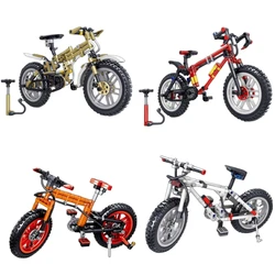 4 in 1 Foldable Motorcycle Building Blocks Mountain Bike Building Kit Figure DIY Model Toys For Boys Christmas Birthday Gift