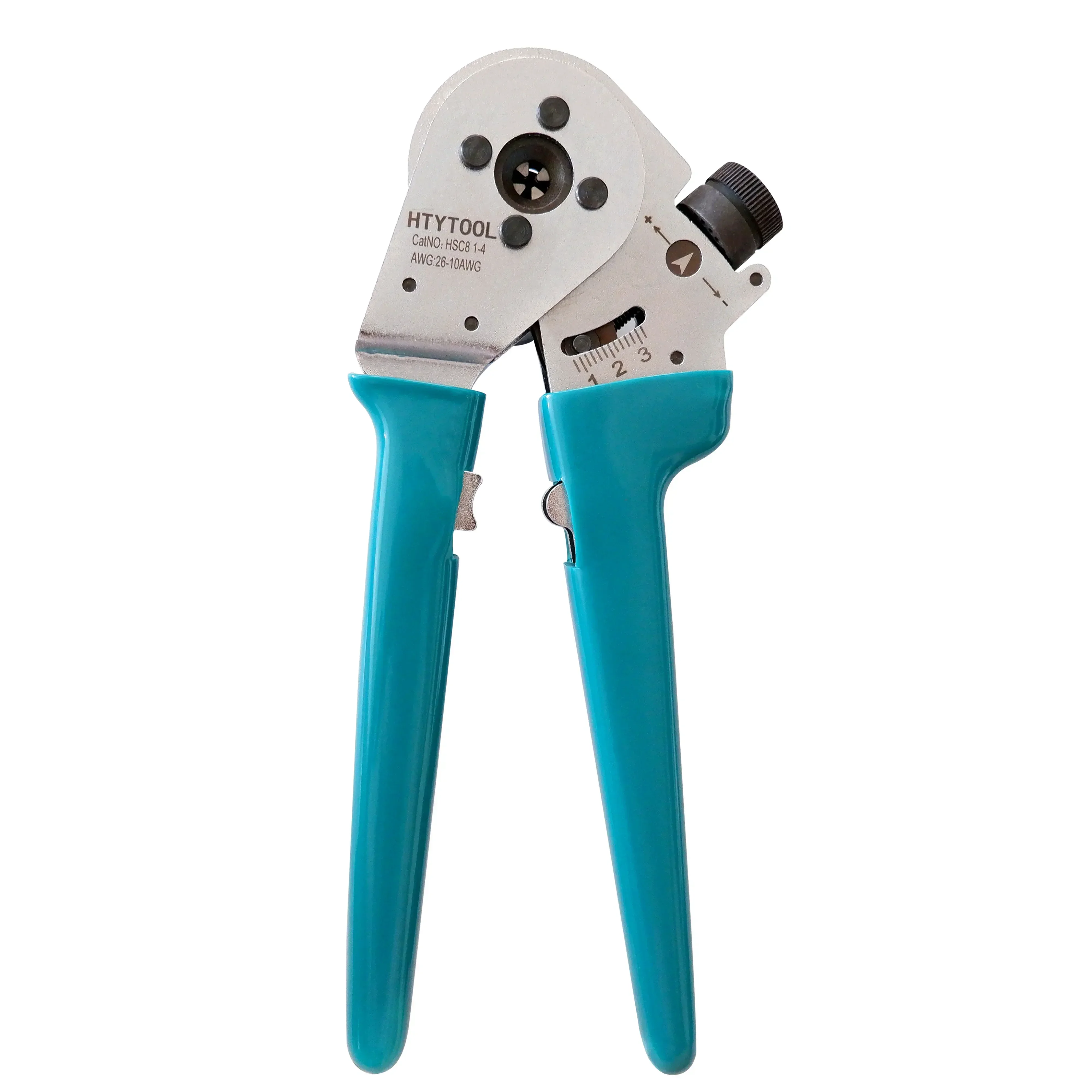 1-4Closed Barrel Crimper Solid Contacts Crimping Tool Wire Work with Deutsch DT series, 4way8IndentCrimpersWireHarness