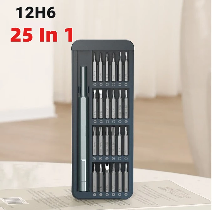 

Набор прецизионных отверток 25 в 1 с 24 мини-отвертками, компактный набор для ремонта мобильных телефонов/ПК/камер
