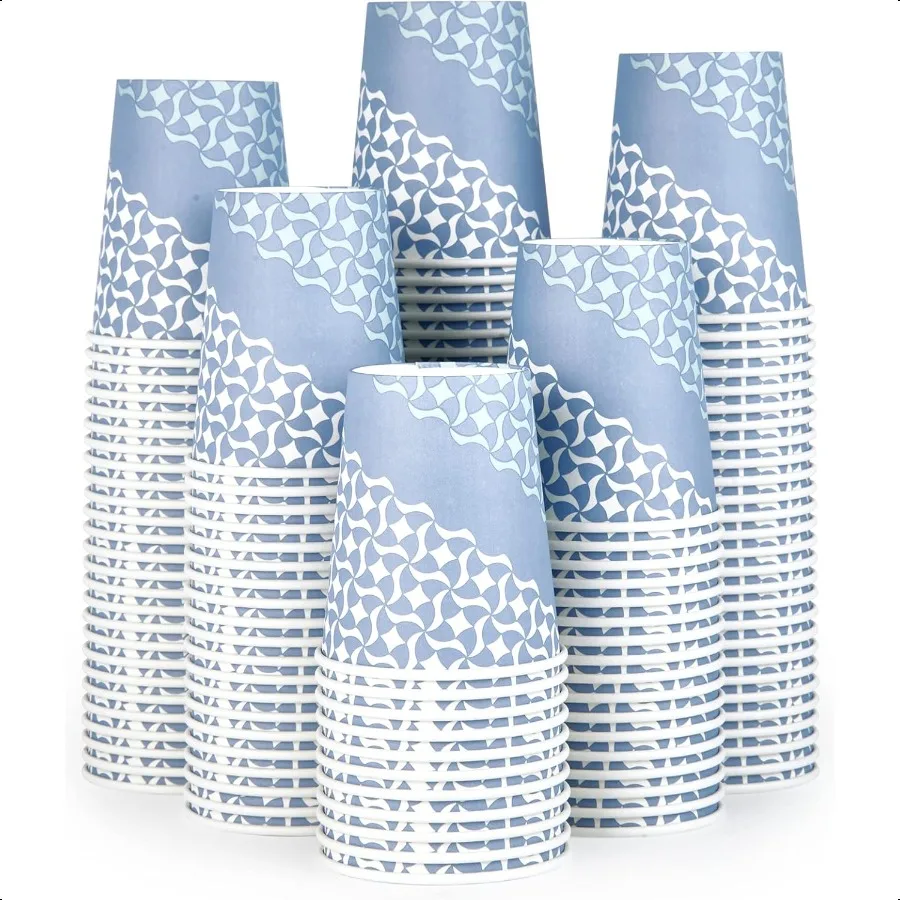 

Бумажные стаканчики на 8 унций, 300 шт., кофейные стаканчики для горячих напитков, воды, сока или чая