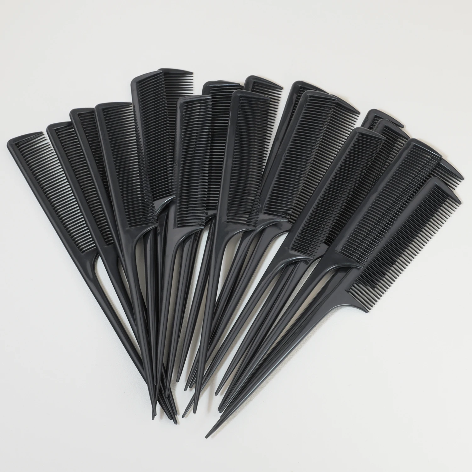 20 professional pointed tail hair combs, anti-static hair dye brushes, hair styling combs,Special for real hair wigs