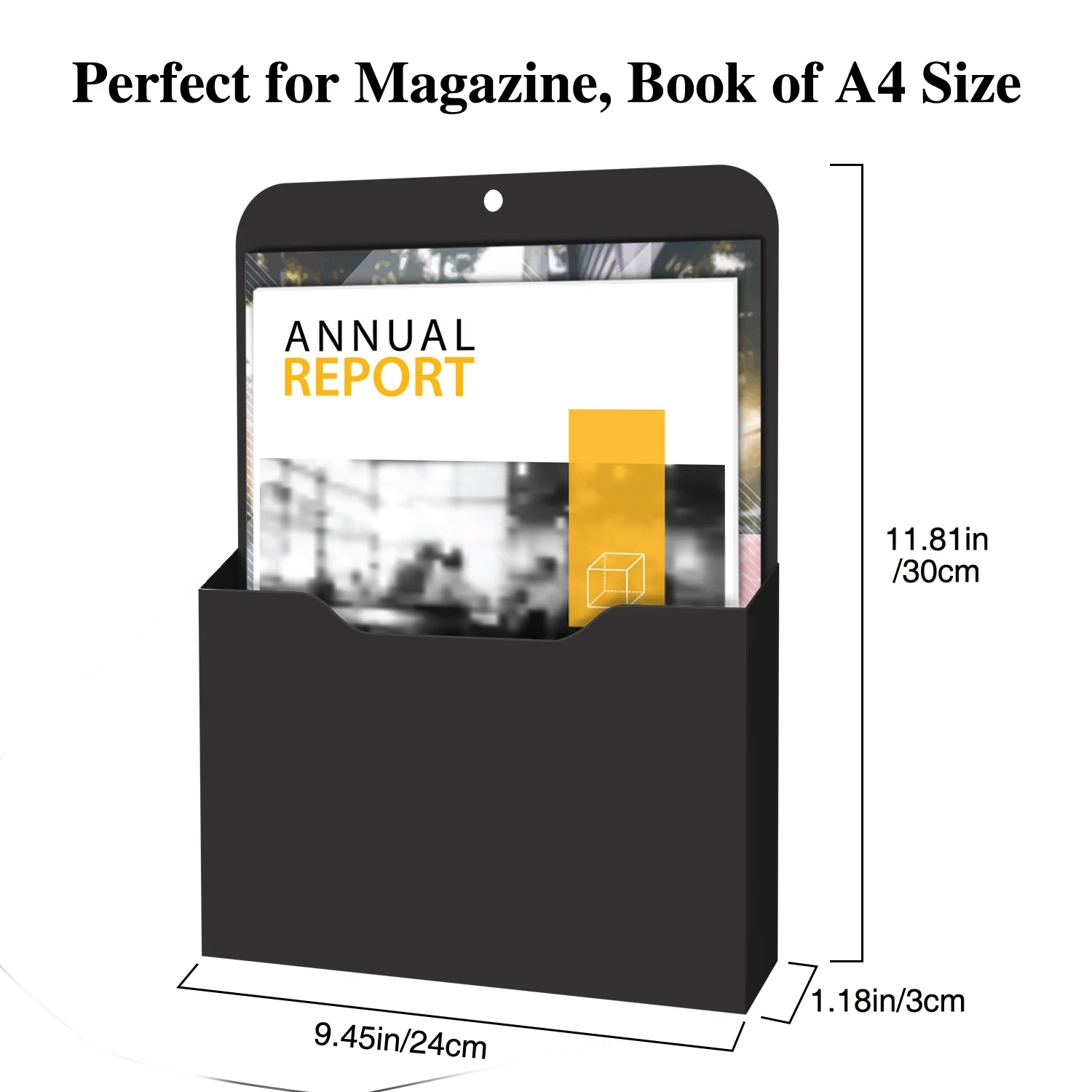 MoKo Magnetic File Holder A4 Large Size Refrigerator Storage Organizer Magnet Pencil Cups Marker Paper Letter Pen Holder