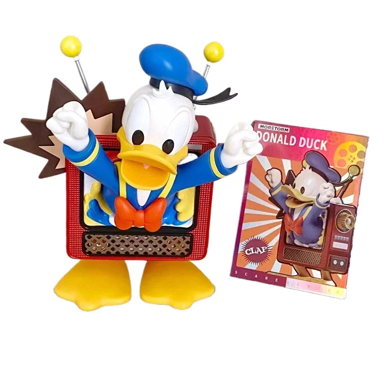 

15cm Disney Donald Duck Tv Set Desktop Decoration Gift Trendy Collection Model Kids Christmas Halloween Brithday Gifts