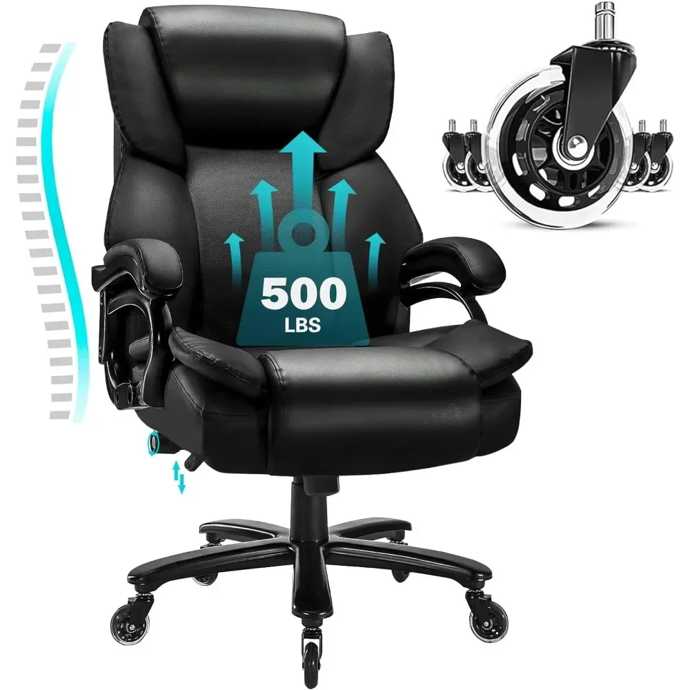 

Big and Tall Office Chair,500lbs Capacity Heavy Duty Office Chair for Heavy People, High Back Executive Office Chair