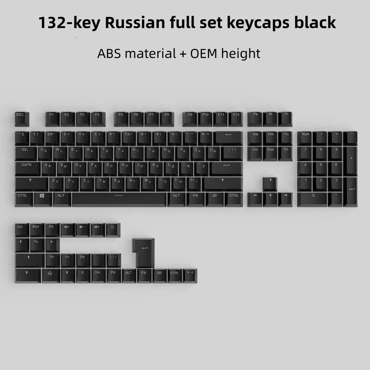 

New 104 Keys Russian/Spanish/French/Korean/German/Arabic keycaps