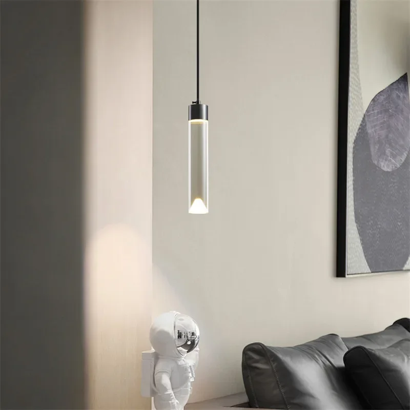 COLIN Contemporary Brass LED Pendant Lamp 3 Colors Creative Decorative Hanging Light For Home Bed Room