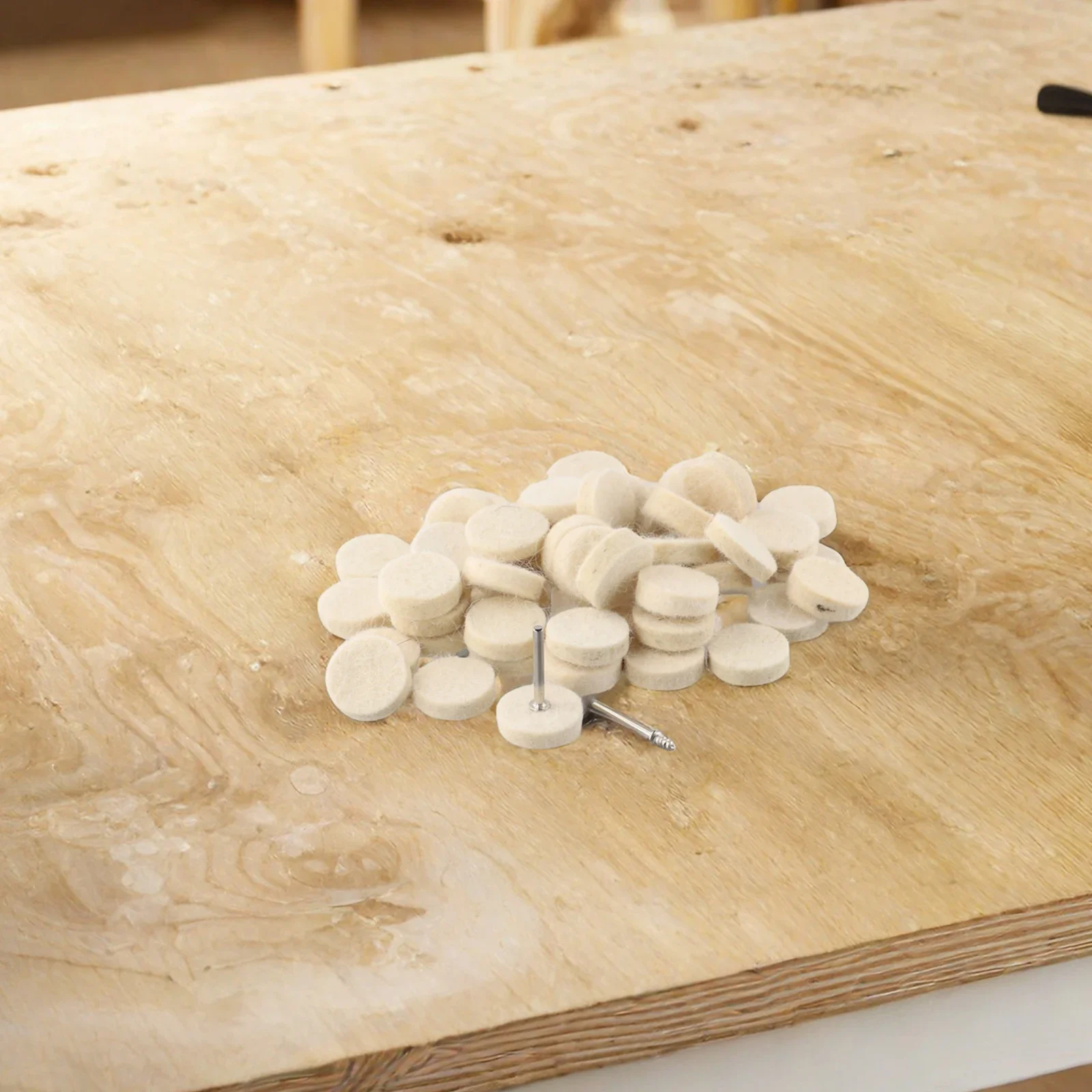 

Polishing Buffing Wheels For Power 2 Drill Jewellery Felt Wool 25mm X 8mm Beige 50pcs Newest Brand New Accessories