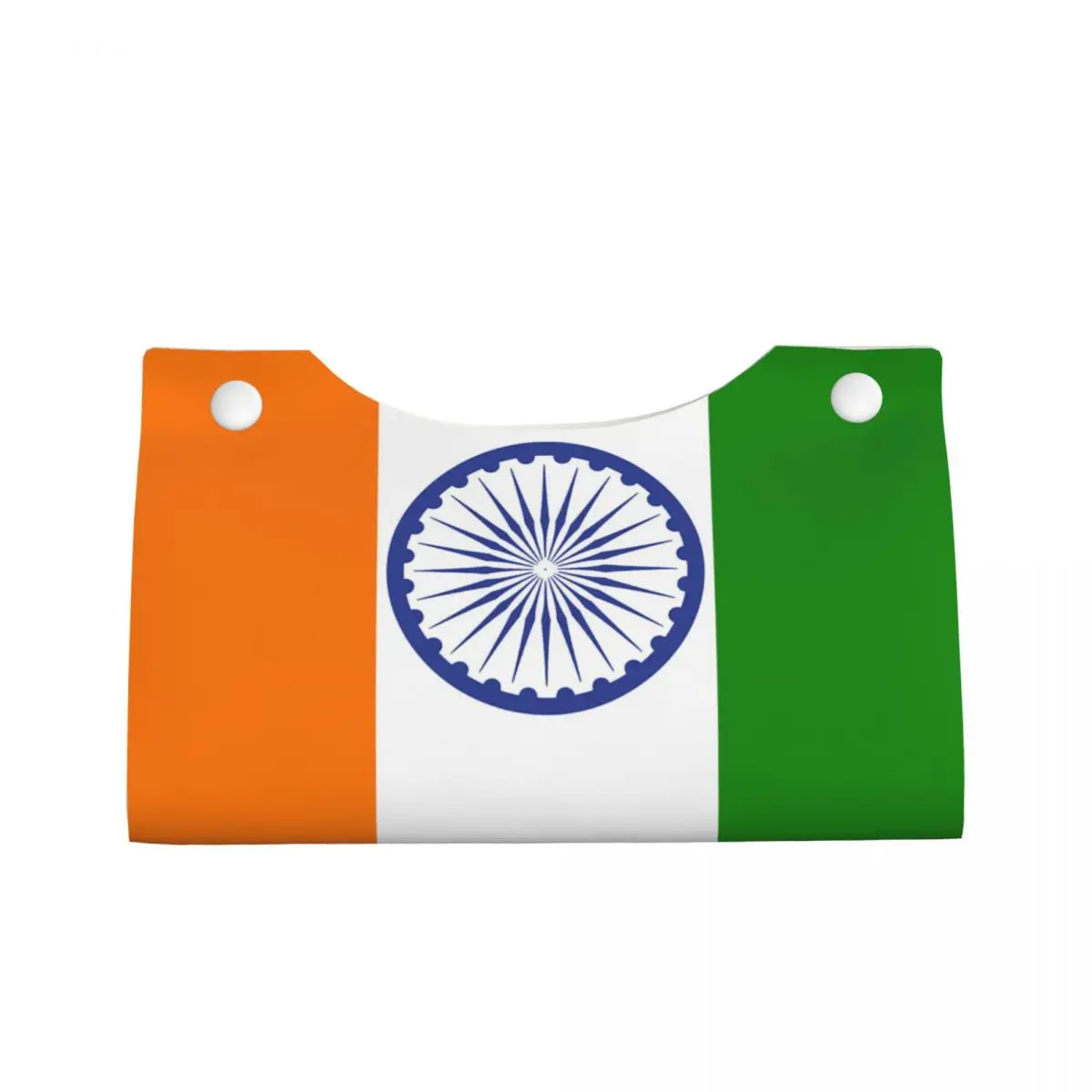 Custom Flag Of Indias Tissue Box Cover for Bathroom Home Indias Patriotic Rectangular PU Leather Facial Tissue Box Holder