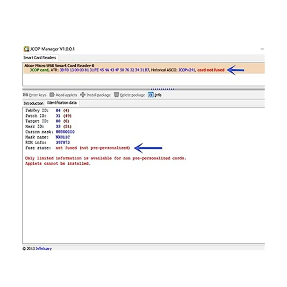 UNFUSED Java Jcop21 J2A040 40k EEPROM Update For Replace JCOP 21 36K Java Based IC Connect Smart Card With TK Value