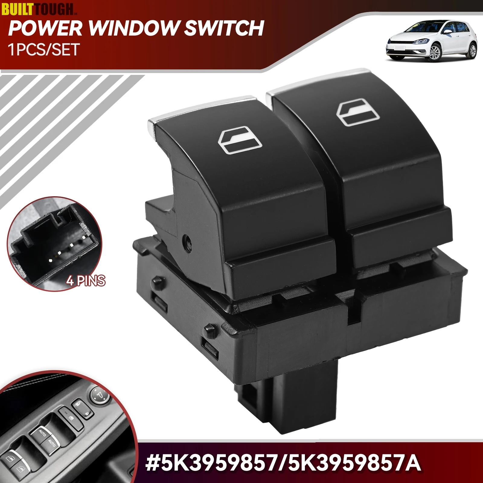 

Кнопка управления главным окном для VW Eos Golf MK5 MK6 GTI 2 Door Scirocco Tiguan Polo 5K3 959 857 A 5K3959857