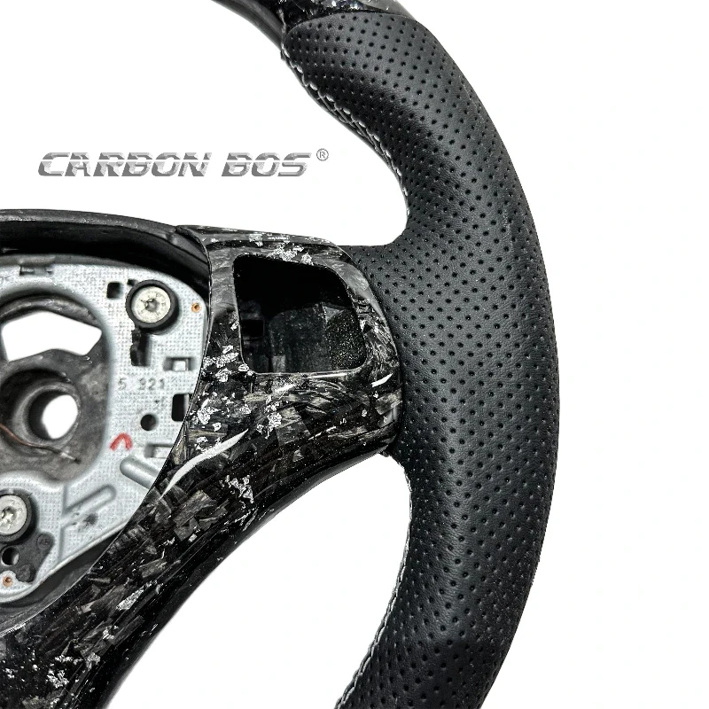 Suitable Silver Forged Carbon Fiber Sport Steering Wheel E92 E91 E71 E46 E60 E84 E81 Forged Carbon Fiber Steering Wh