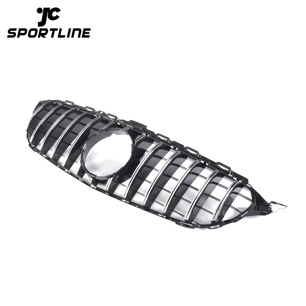 

Серебристая передняя решетка GT R для Mercedes Benz W205 C205 C180 C200 C300 C350 C43 Sport 15-18