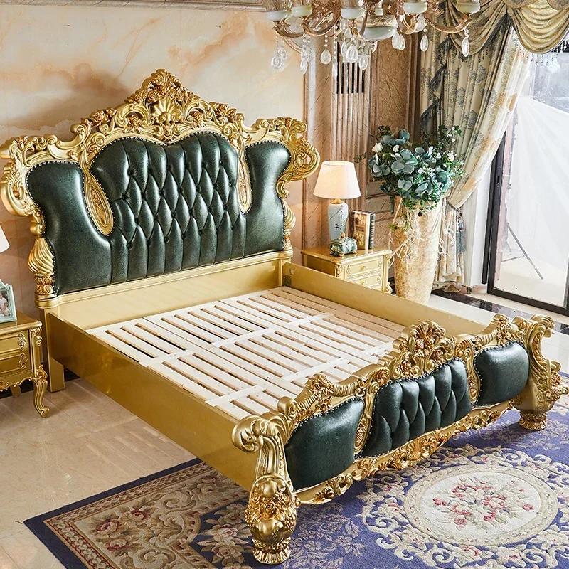 Ergonomic European King Size Bed Frame Large Master Sleeping Design Bed Frame Bedding Floor Unique Muebles Lounge Furniture