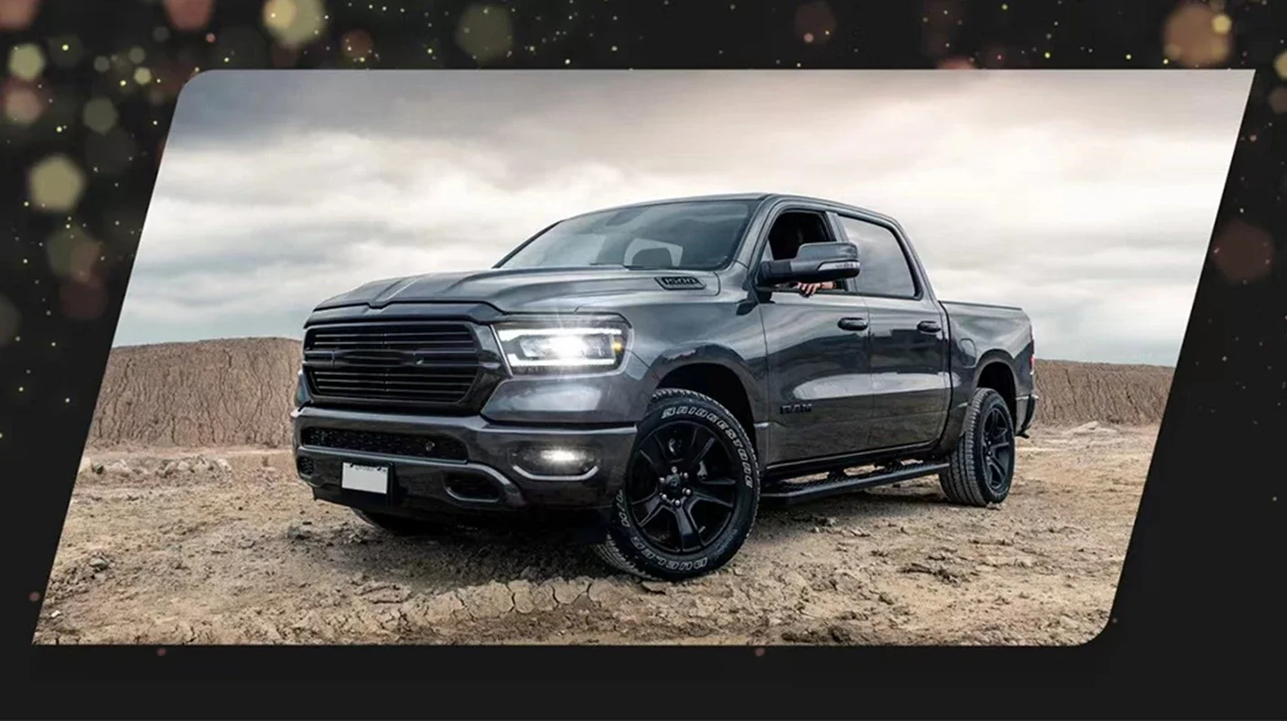 Voll-LED-Scheinwerfer für Dodge RAM 1500 2019-2024 Frontlampen-Baugruppe mit DRL und sequenziellem Blinker
