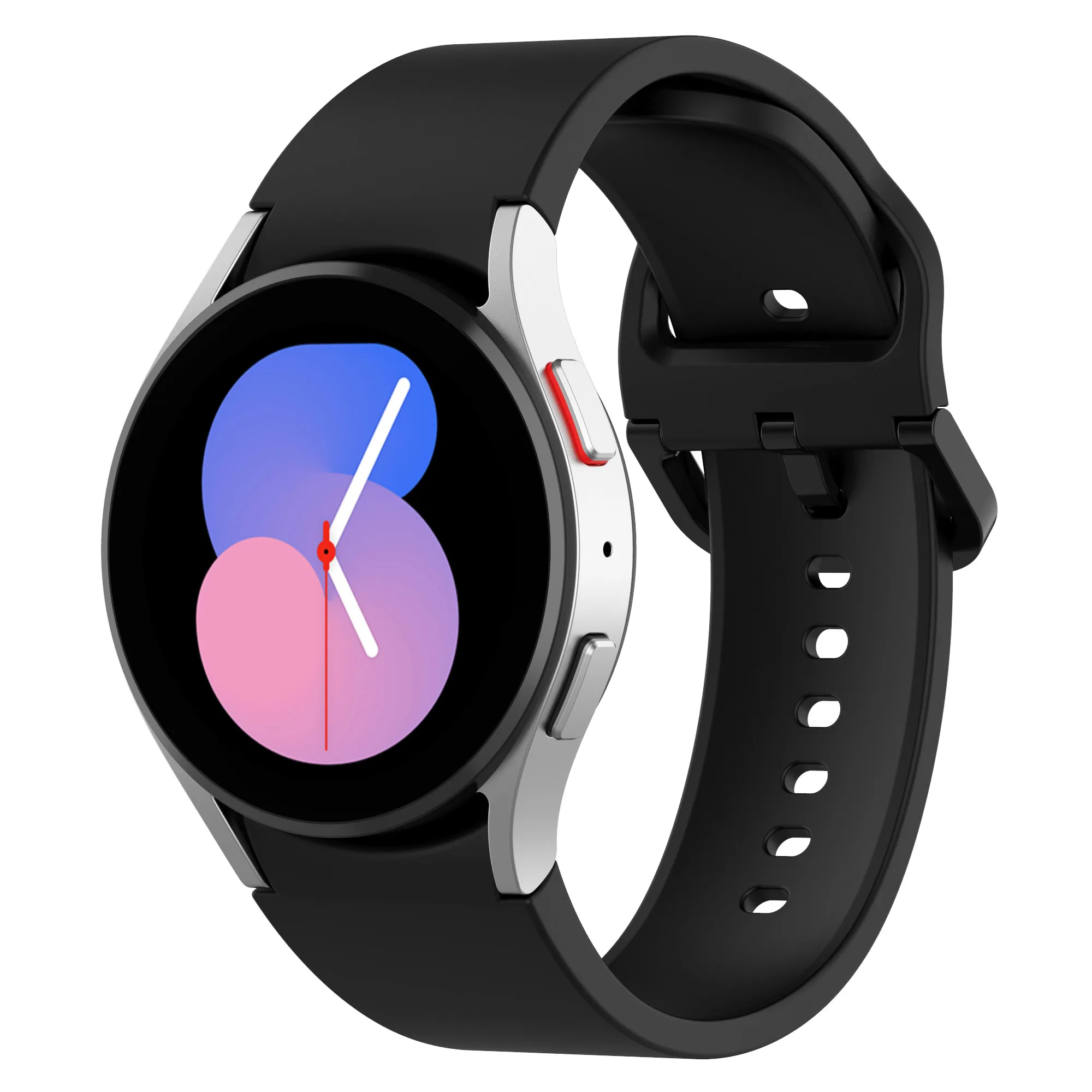 حزام سيليكون لساعة سامسونج جالاكسي 5 برو 45 ملم/6 حزام ساعة بديل كلاسيكي لساعة جالاكسي 7/6/5/4/FE (مقاس L))