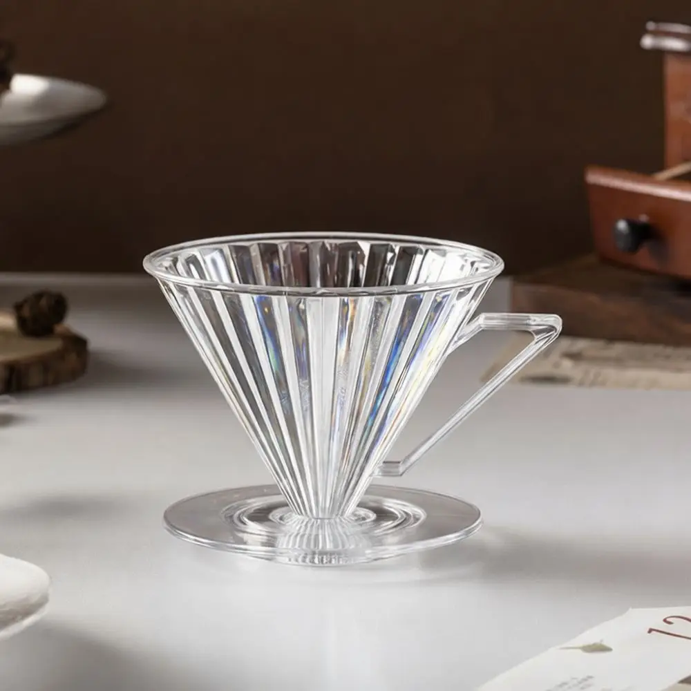 Dripper Coffee Filter Maker Transparent Conical Plastic Brewer Tool For Hand Pour Over Brewing Coffee Pot Equipment