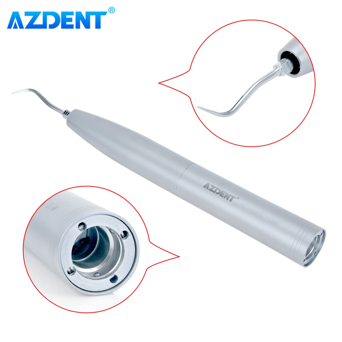 Dental Air Scaler Handpiece AZDENT Sonic S Integrated Spray Apply to Ccaling Removal Calculus Stain With 3 Tips