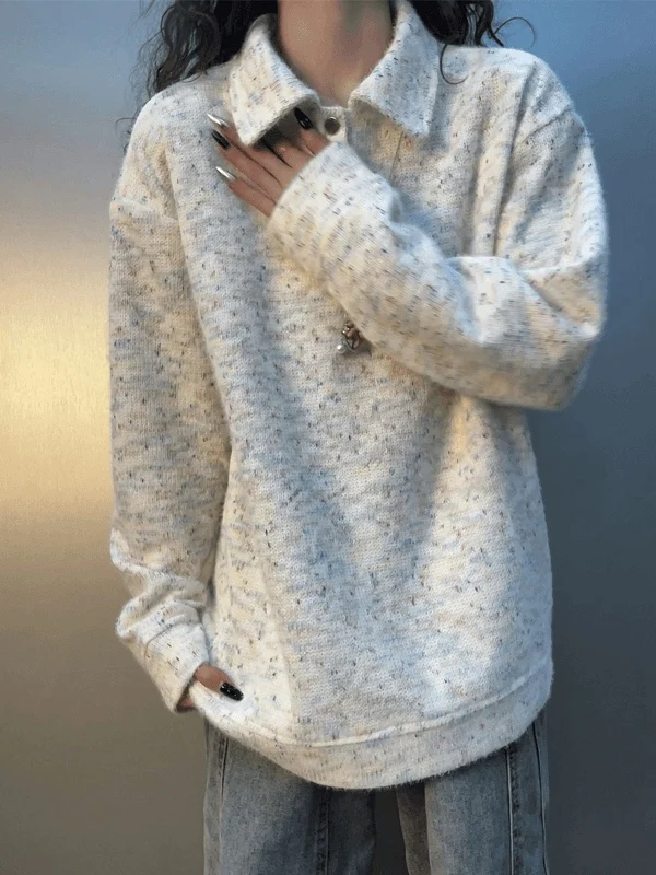 Men's Thiened Fce-lined  Sweatirt  Knitted Winter Jaet Casual Vintage American Sle Couple Outfits