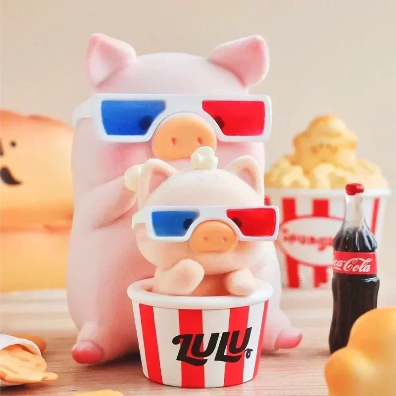 Lulu The Piggy Happy Hour Blind Box Lulu The Piggy Anime Action Figure Guess Bag Doll Mystery Box Collection Model Figurine Toys