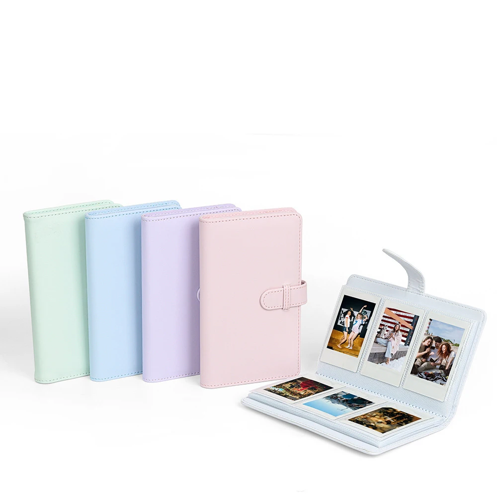 108 Sheets Portable 3 inch Photo Album for Fujifilm Instax Mini 12 for Collection Green Pink Ticket Card Collection Book