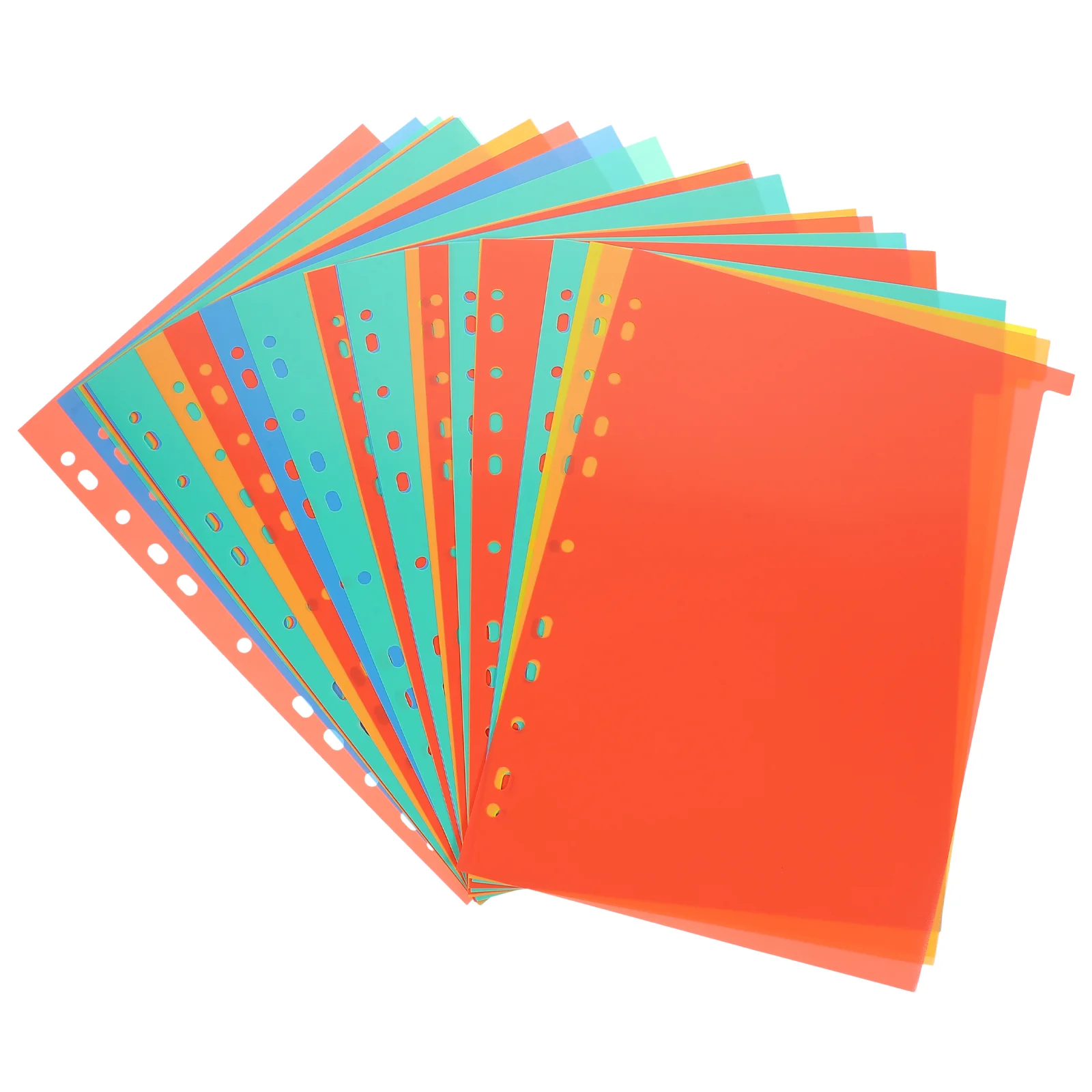 31 Sheets Colored Folders Binder Tabs Dividers Page for with Notebook Binders Paper Travel