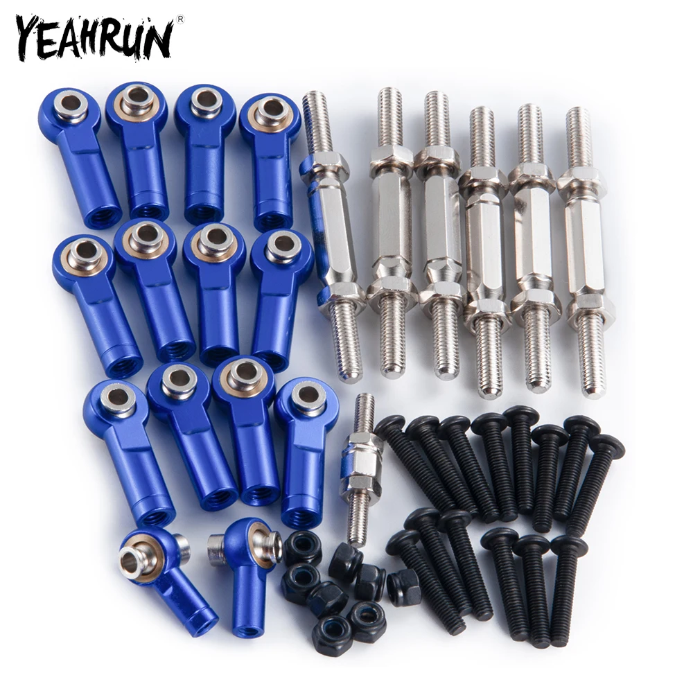 YEAHRUN Metal Tie Rod Steering Linkage Link Rod Set for 1/10 RC Crawler Slash 2wd RC Car Upgrade Accessories