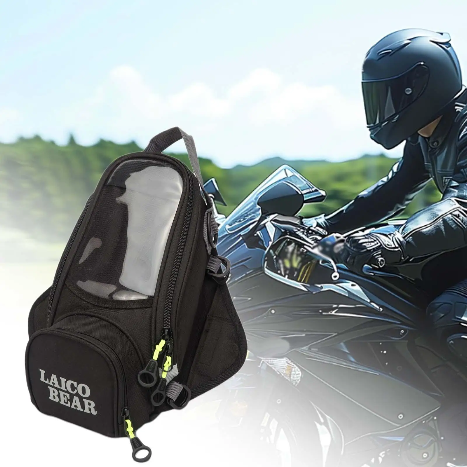 

Motorbike Gas Oil Tank Bag Nylon Handbag for Outdoor Riding Short Trip