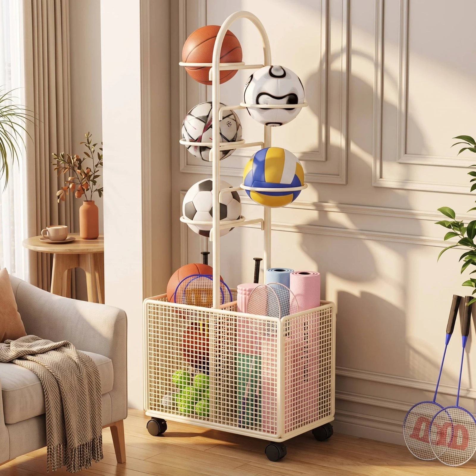 Sports Equipment Storage Rack - Sports Equipment Cart recension och pris