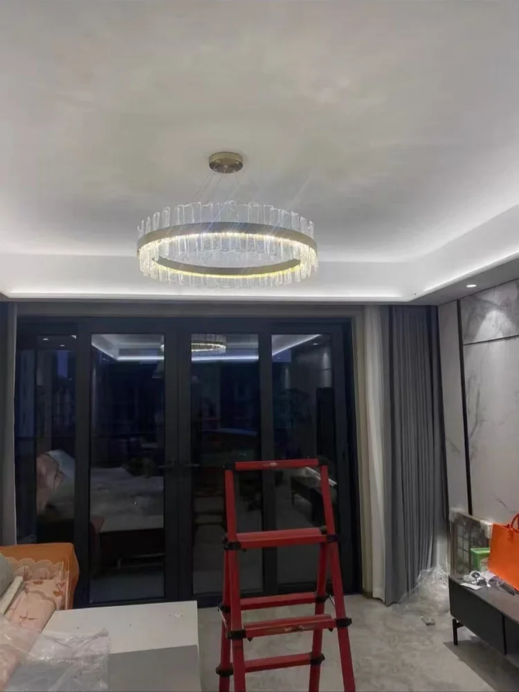

Modern Manual Glass Chandelier Lamp Living Room Luster Bedroom Decor LED Dining Room Luxury Bedroom Hanging Lights
