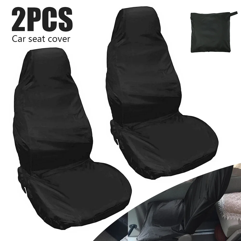 2Pcs Car Front Seat Protector Cover Heavy Duty Universal Waterproof Auto Seat Covers Car Seat Cover Breathable Cushion Protector