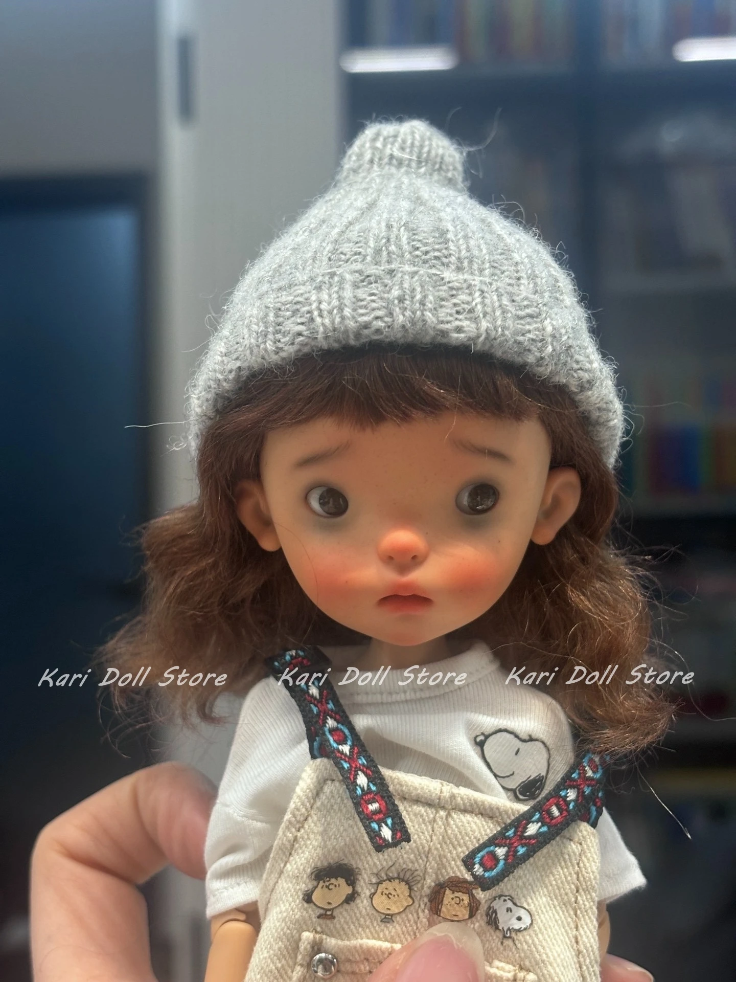 2026 Kari Doll Wigs Natural Elastic Mesh Shell Mohair Wig for Landazz Landoudou Doll 16cm Head Circumference