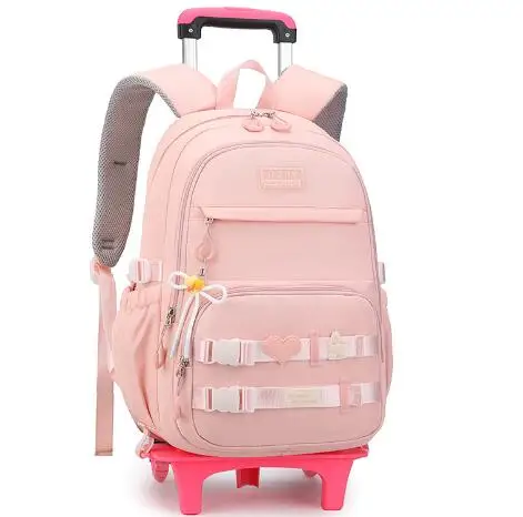 2022 New School Trolley Backpack Bag for girls kids School bookbag On Wheels School Rolling backpack Bag school Wheeled Backpack