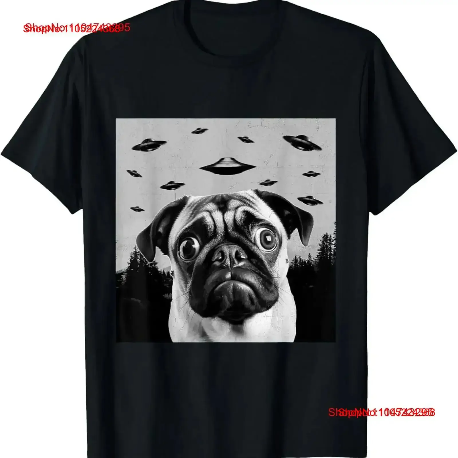 

Забавная детская футболка с изображением мопса инопланетянина НЛО, винтажная стираная мужская повседневная уличная одежда, универсальная, дышащая, слегка мягкая, винтажная