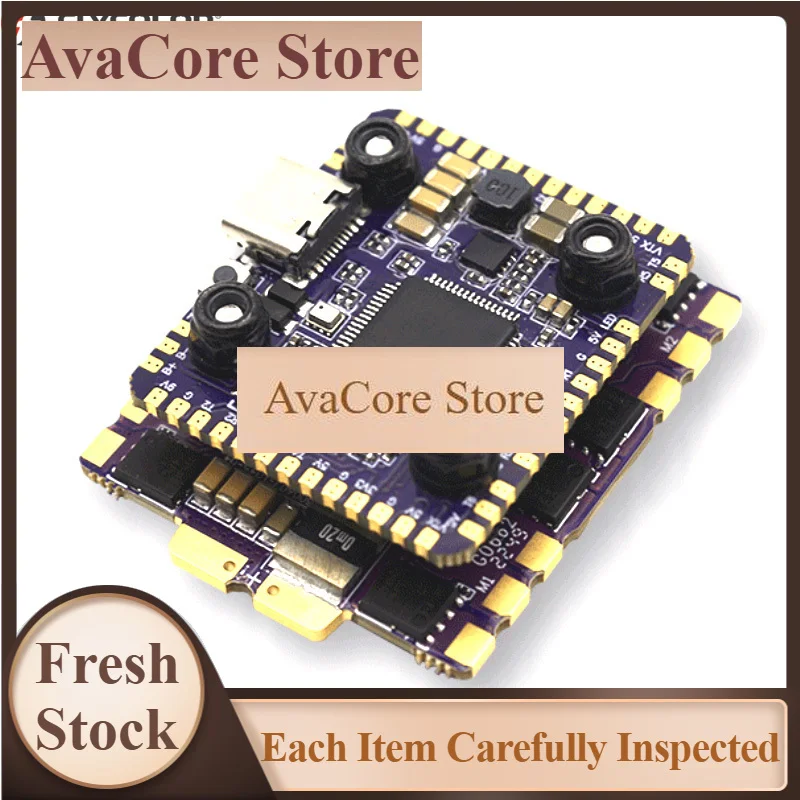 AvaCoreFlycolor Raptor 5 Mini Tower F7 Mini Flight Controller W/ 60a 4-in-1 Esc 3-6s Arm 32-bit Mcu Stm32g0 For Fpv Drone