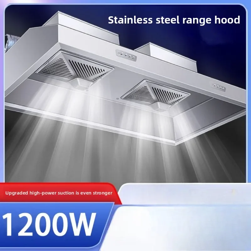 Thickened Commercial Range Hood, Stainless Steel Kitchen, Dining Room, Household Kitchen, Firewood Stove, Special for Canteen