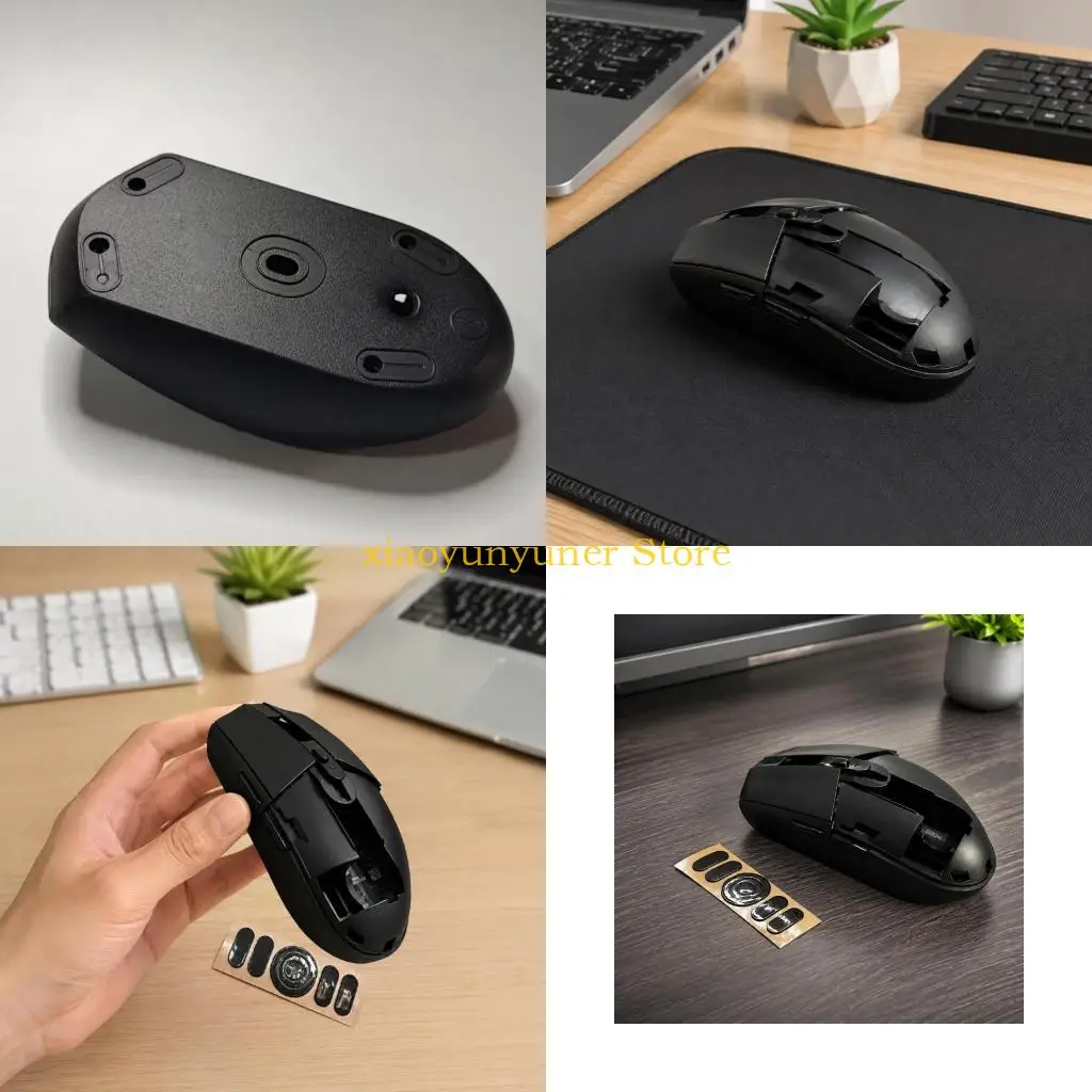 P9JB Mouse Shell and Feet Pad for G304, Matte Black ABS Replacement Housing for Worn Mouse Body Repair and Desktop Maintenance