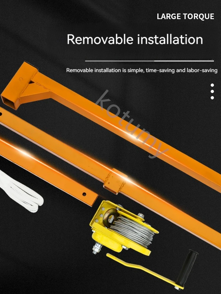 Small Crane Lifting Bracket Portable Lifting Machine Manual Winch Assembly Tool Air Conditioning Lifting Tool