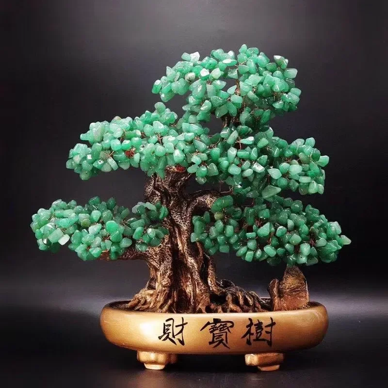 Wholesale Natural Astronomical Forest Crystal Lucky Fortune Money Tree Ornament Decor