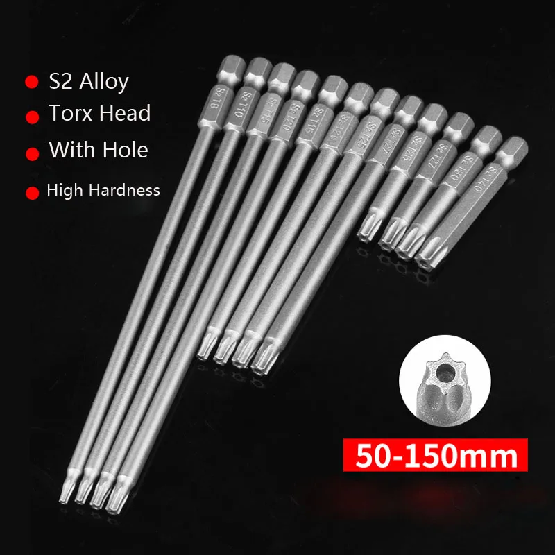 

8Pcs/Set Screwdriver Bit Set Torx Magnetic Screwdriver Bits 1/4" Hex Shank Screw Driver Bits T8, T10,T15,T20,T25,T27, T30,T40