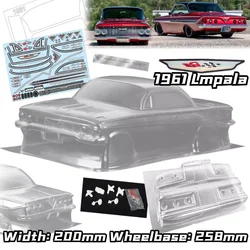 1/10 PC RC shell körper 1961 Lmpala 200mm breite klassische pony auto Transparent shell körper lampenschirm für 3RAICNG mst yokomo hpi hsp
