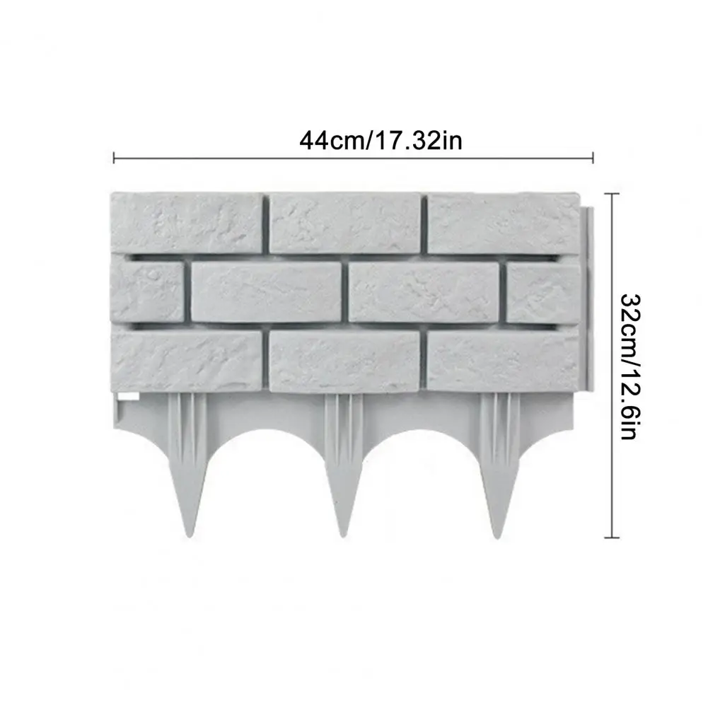 Plastic Garden Retaining Fence, Brick Look Edging Border, Outdoor Landscape Edging Fence for Flower Beds Paths Lawns view 6