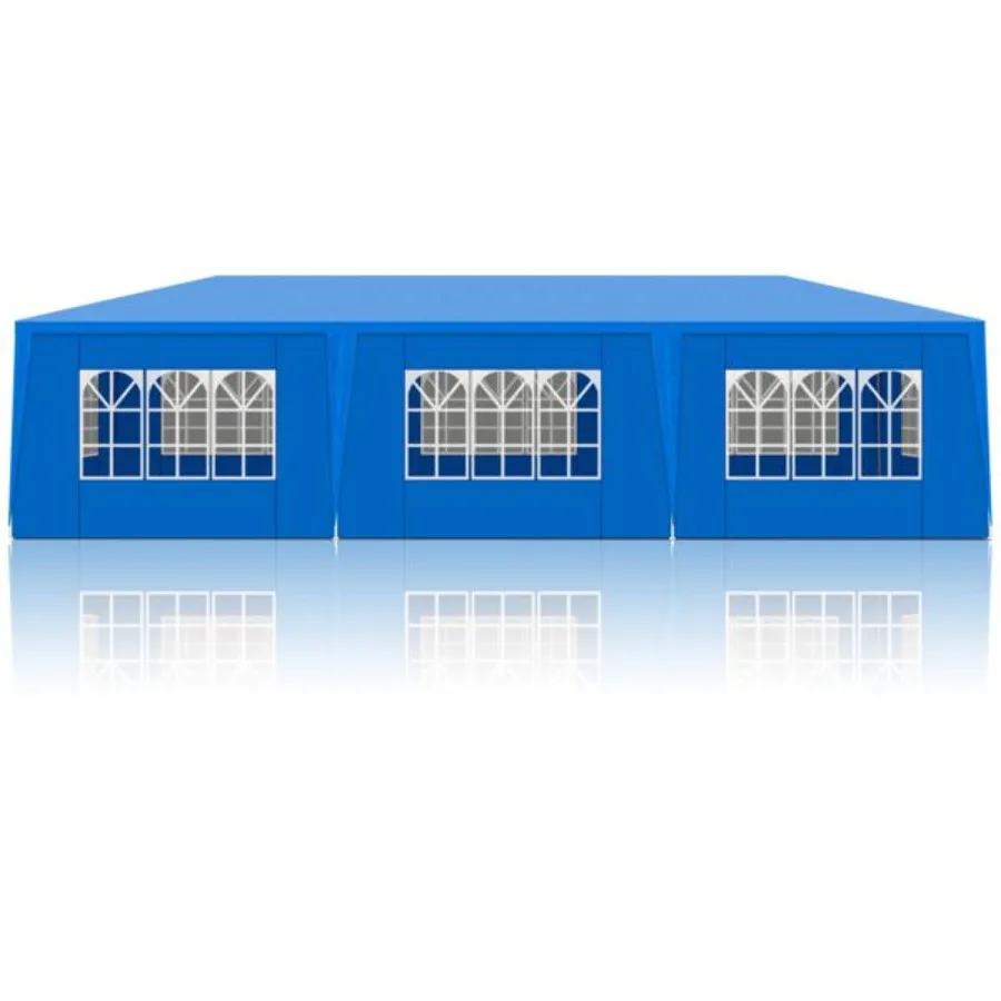 

10'x30' Outdoor Party Tent with 8 Removable Sidewalls Waterproof Canopy Patio Wedding Gazebo Blue