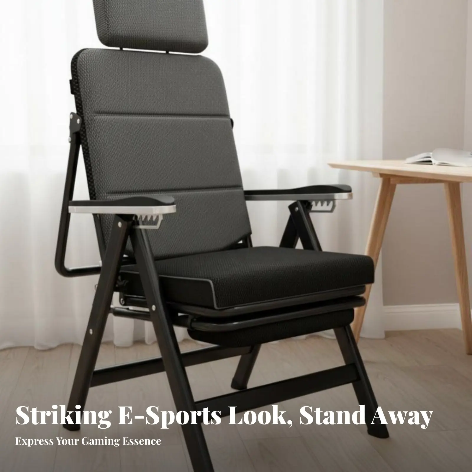 Ergonomic Reclining Chair with Footrest Highrear Workspace Furniture Integrated Headrest Sturdy Duty for Work-from-Home Workers