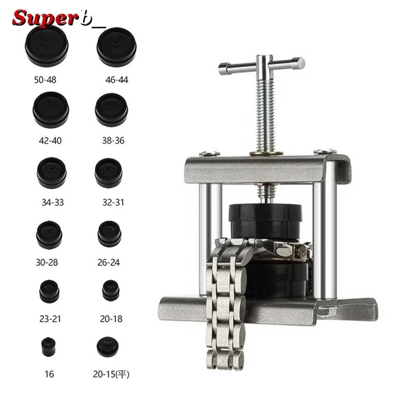 Professional Metal Watch Press Set Watch Back for CASE Closing Tool & Fitting Dies Watch Repairing Tool Die Kit for Watchmaker