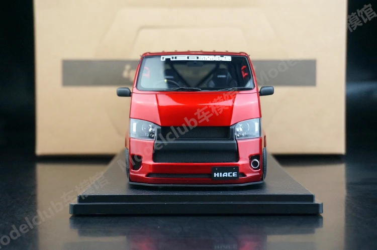 IG 1:18 Hiace T.S.D MPV JDM Simulation Limited Edition Resin Metal Static Car Model Toy Gift