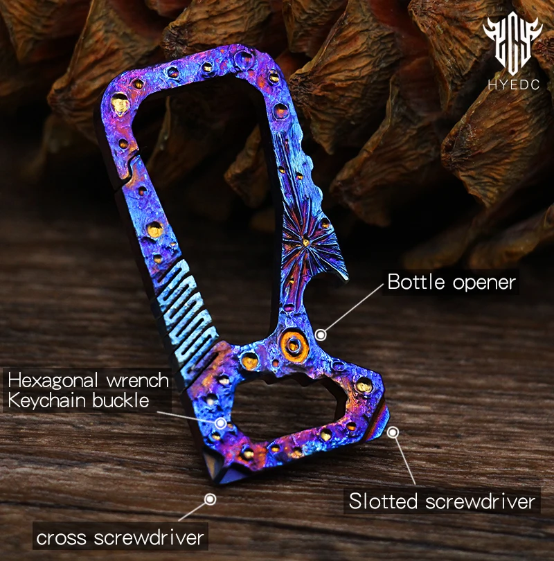 Imagem -04 - Star Sky Limited Edition Titanium Alloy Chaveiro Multi-function Edc Carro Abridor de Garrafas Pingente Masculino